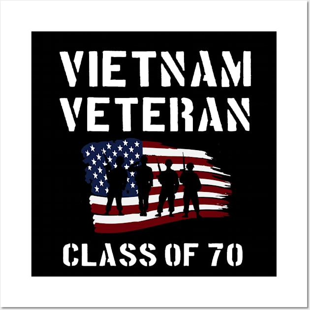 Vietnam Veteran Class of 70 Wall Art by Dirty Custard Designs 